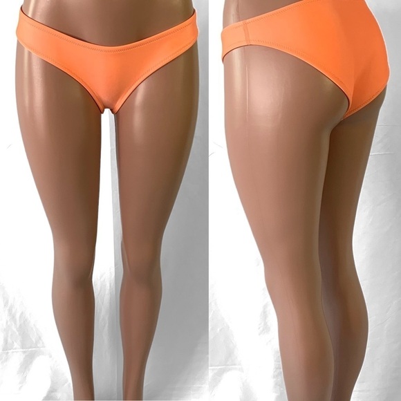 TRIANGL NEOPRENE ORANGE NEON BIKINI BOTTOM LOW RISE POOL TRAVEL SWIMWEAR MEDIUM - Picture 3 of 17
